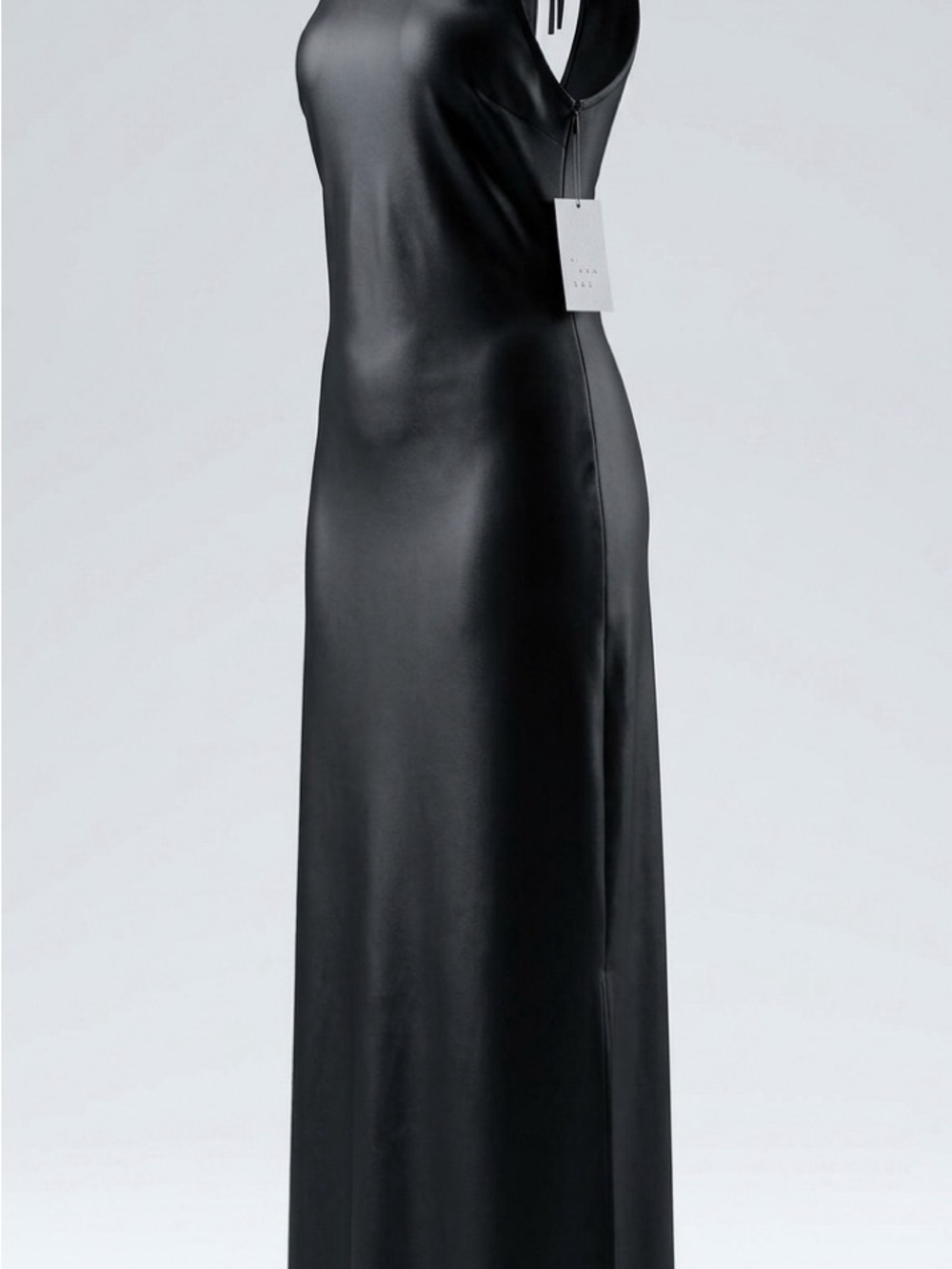 a new day Black Satin Maxi Slip Dress